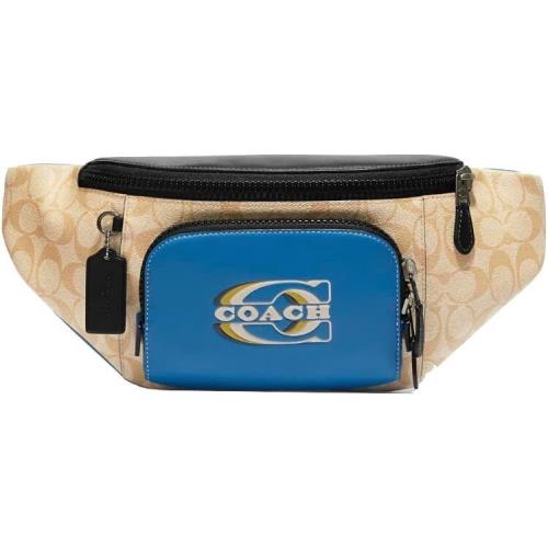 Coach Men`s Warren Belt Bag CH587 QB/Lt Khaki/Blue Jay Multi