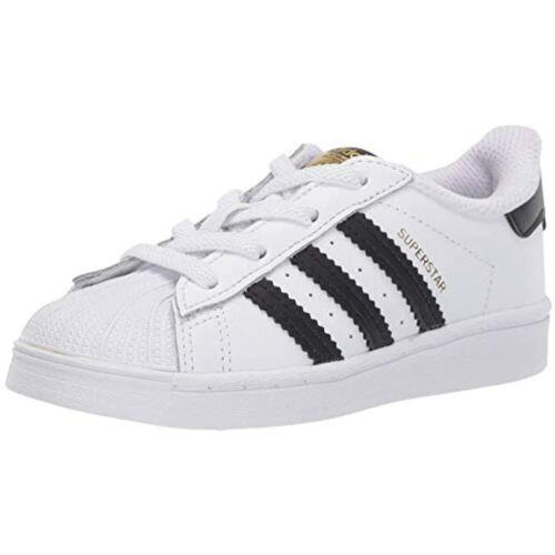 Adidas Superstar EL I White/black FU7717 Toddler Size 5.5K - White/Black