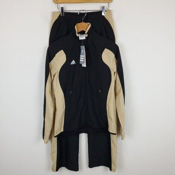 Adidas Tan Black Two Piece Track Suit - Jacket and Pants
