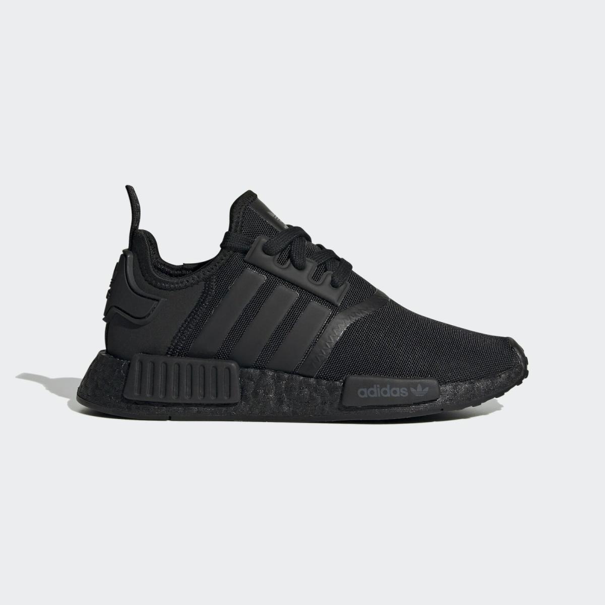 Kids Adidas Nmd R1 J 3.5Y `triple Black` FW0397 - Black