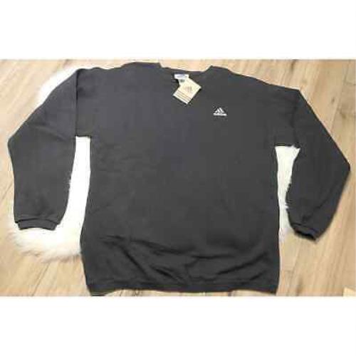 90s Adidas Vintage Crewneck Black Sweatshirt Men Large Cotton/poly Blend