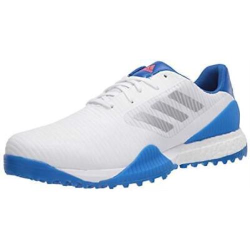 Adidas Men`s Codechaos Sport Golf Shoe Ftwr White/glory Blue/red 9 Medium US