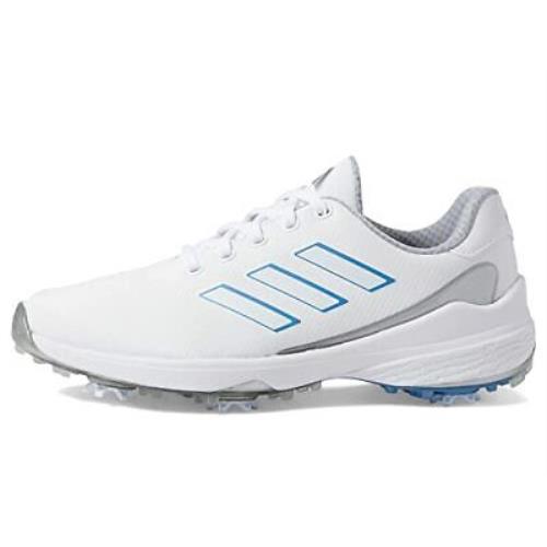 Adidas Women`s ZG23 Golf Shoes White Blue Fusion Metallic Silver Size 5.5
