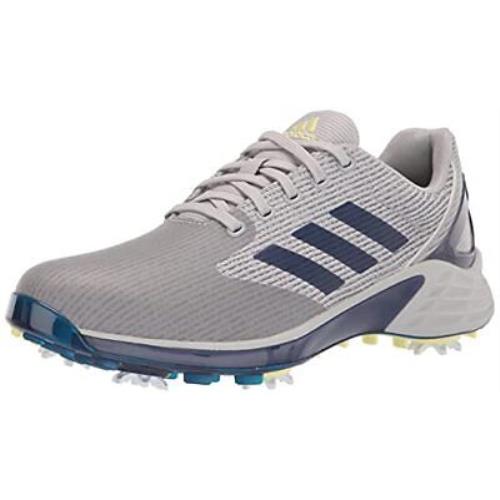 Adidas Men`s ZG21 Motion Primegreen Golf Shoes Grey Two Blue Yellow 13