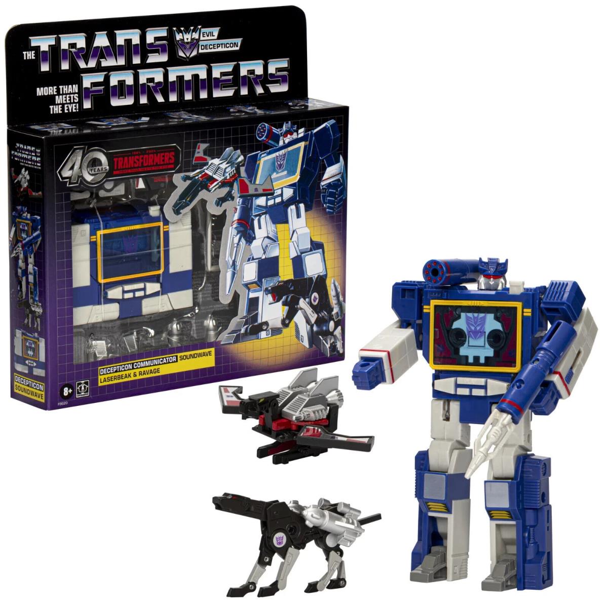 Transformers 40th Anniversary Retro G1 Soundwave Laserbeak Ravage