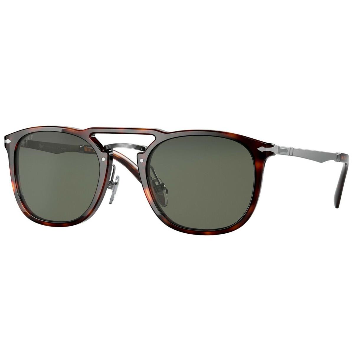 Persol PO 3265S Dark Havana/green Polarized 24/58 Sunglasses