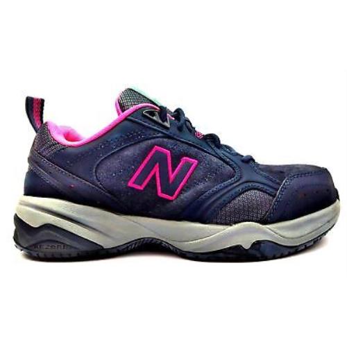 New Balance Women`s Safety Work Shoes Industrial Steel Toe Suede 627 Gray Pink