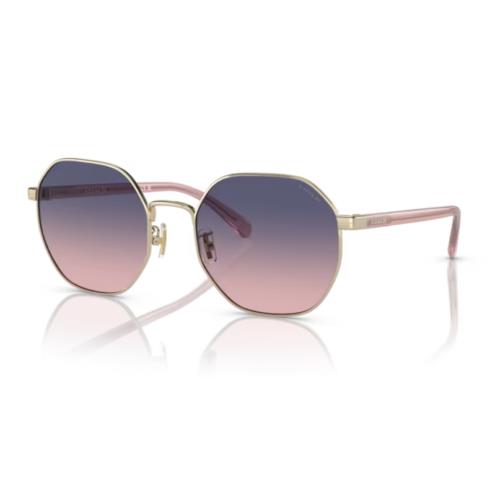 Coach CH556 HC7147 9005I6 Sunglasses Women`s Light Gold/blue/pink Gradient 56mm