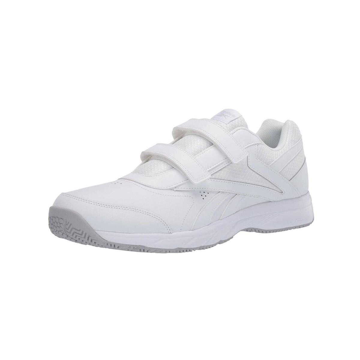 Reebok Work N Cushion 4.0 KC Straps White Light Gray Synthetic Leather Men Shoes