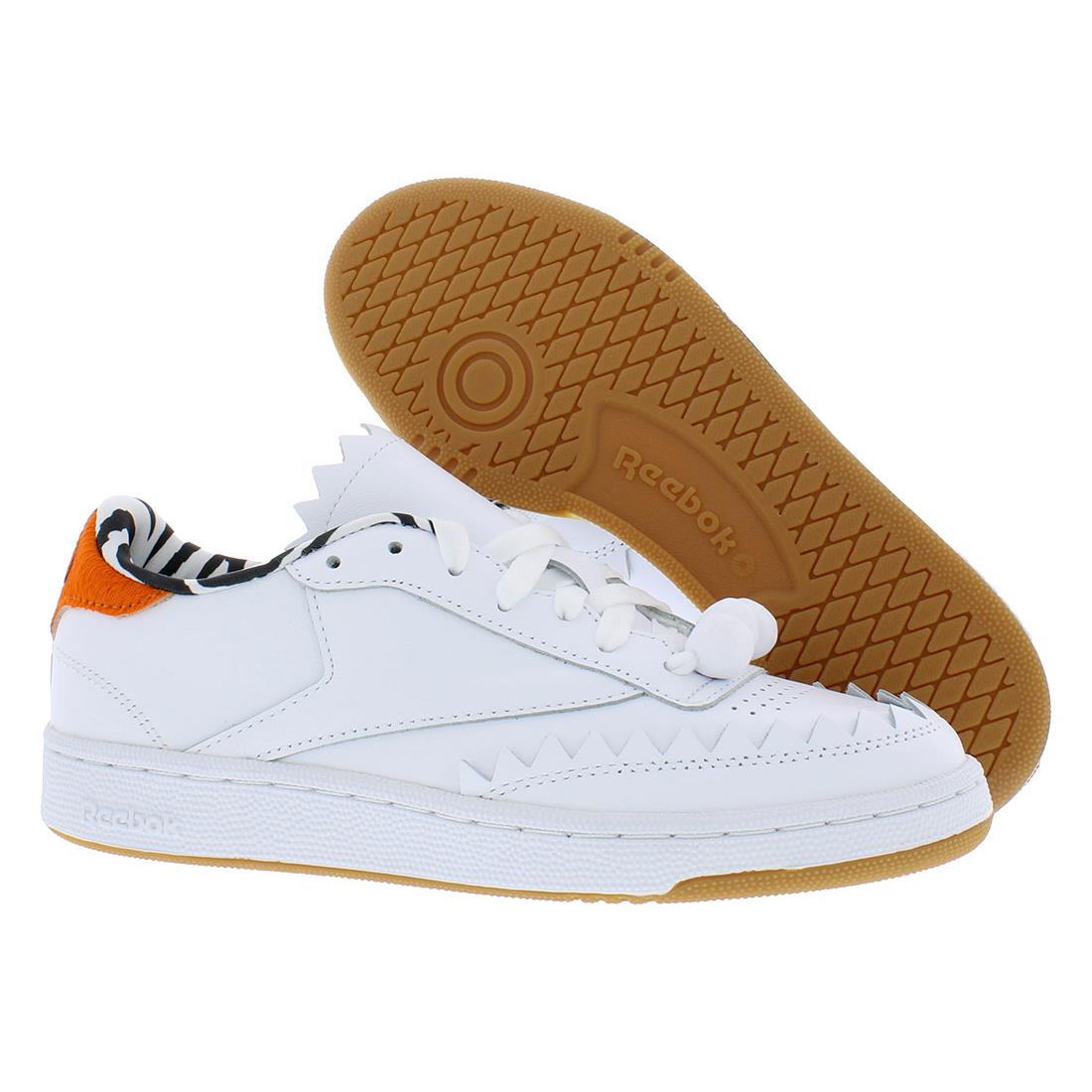 Reebok Club C Mens Shoes Footwear White/Black/Thermal Orange
