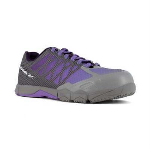Reebok Work Women`s Composite Toe Athletic Work Shoe Gray/purple - RB451 Gray