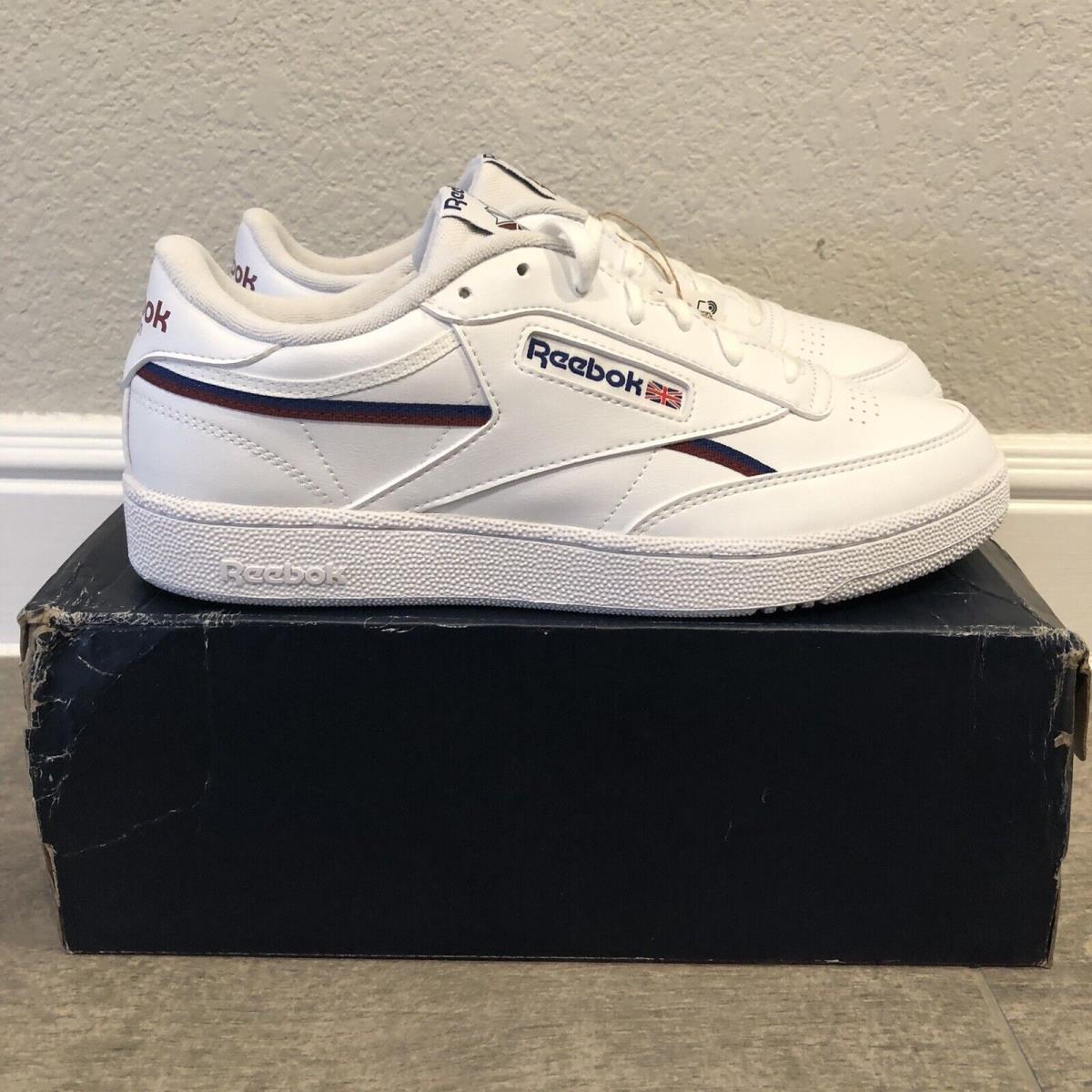 Reebok Club C 85 Vegan White Blue Red Sneakers GY7152 Men s Shoes Size 11