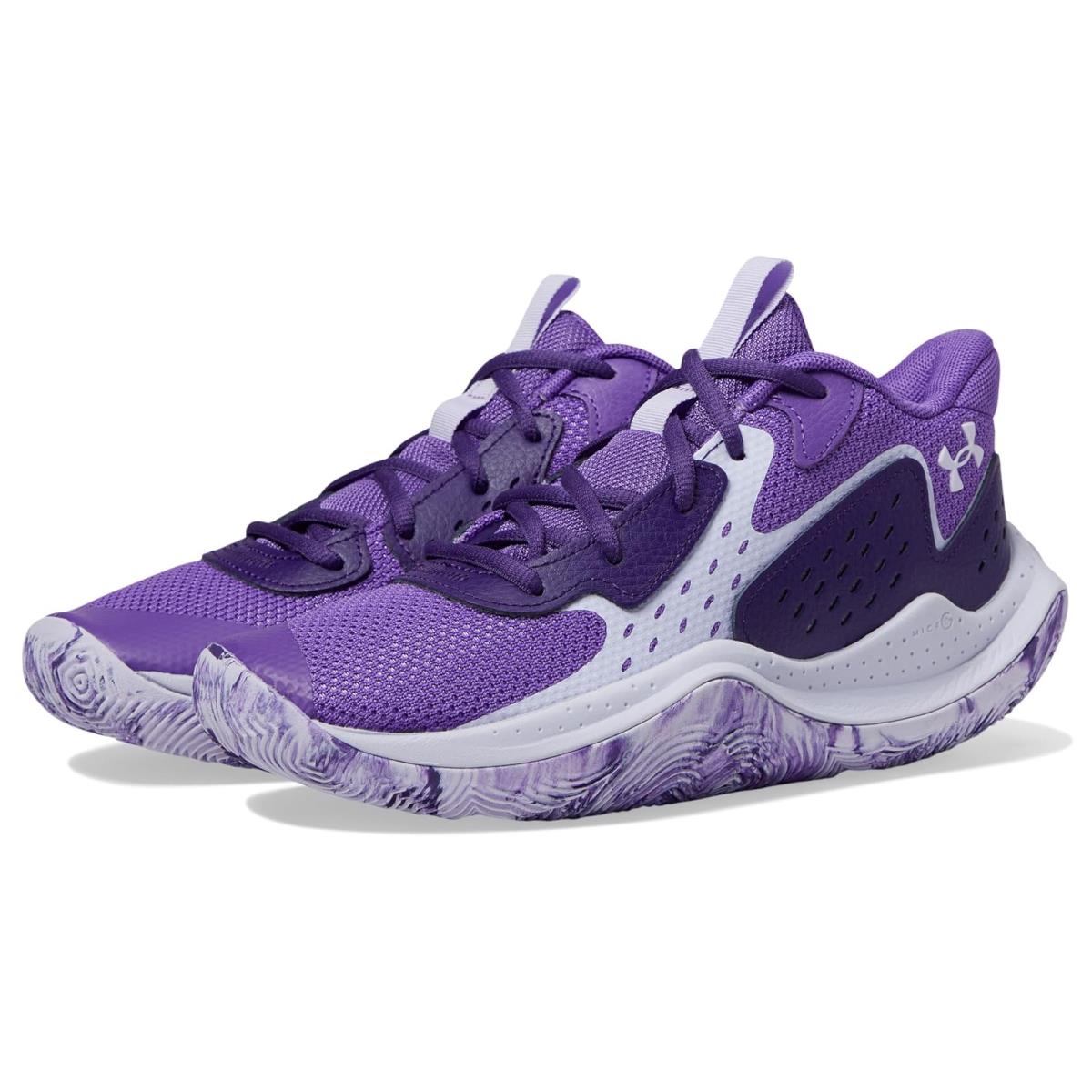 Children Unisex Shoes Under Armour Kids Jet `23 Basketball Shoe Big Kid Lavish/Purple/Salt Purple