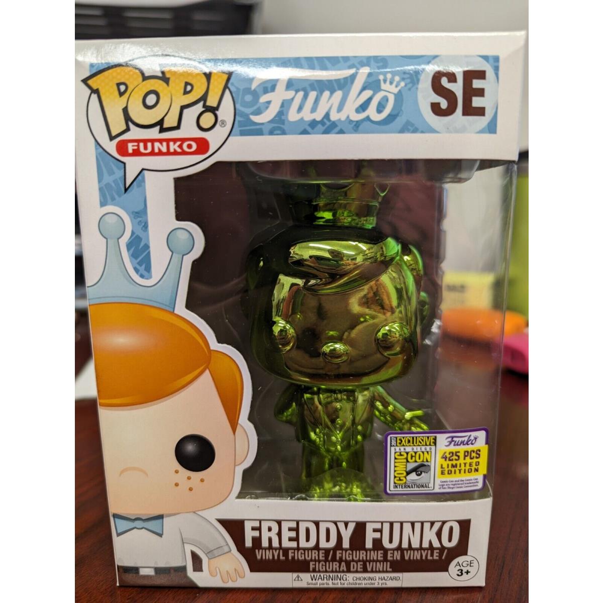 Freddy Funko 2017 Green Chrome Pop Vinyl Figure Limited CC 425pcs Edition Rare