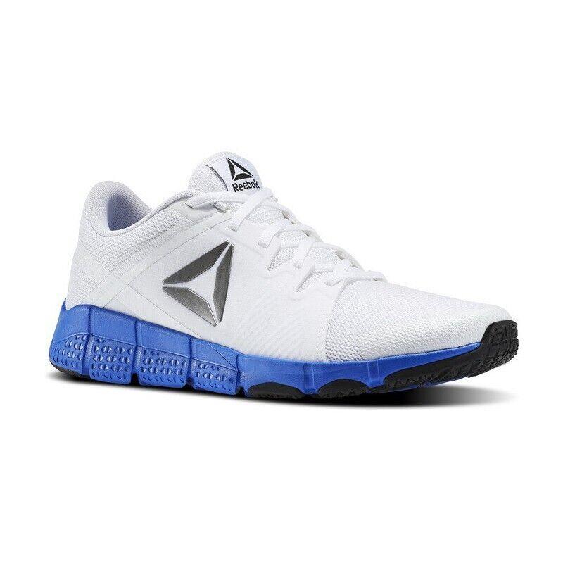 Reebok Trainflex BS8053 Men`s White Blue Casual Sneaker Shoes Size US 12 RBK106
