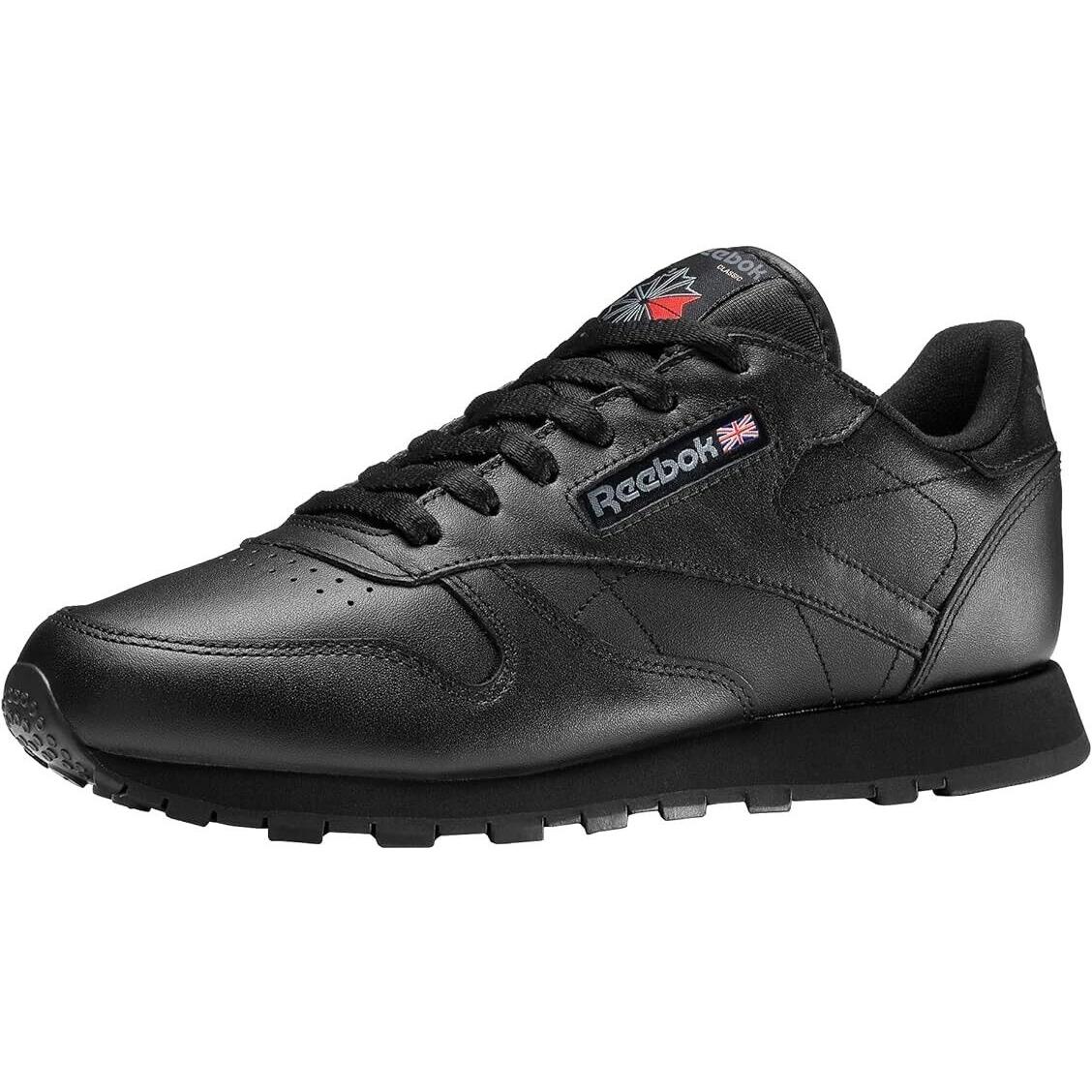 Reebok Classic Leather 50149 Big Kids Black Casual Sneaker Shoes Size 6 RBK104