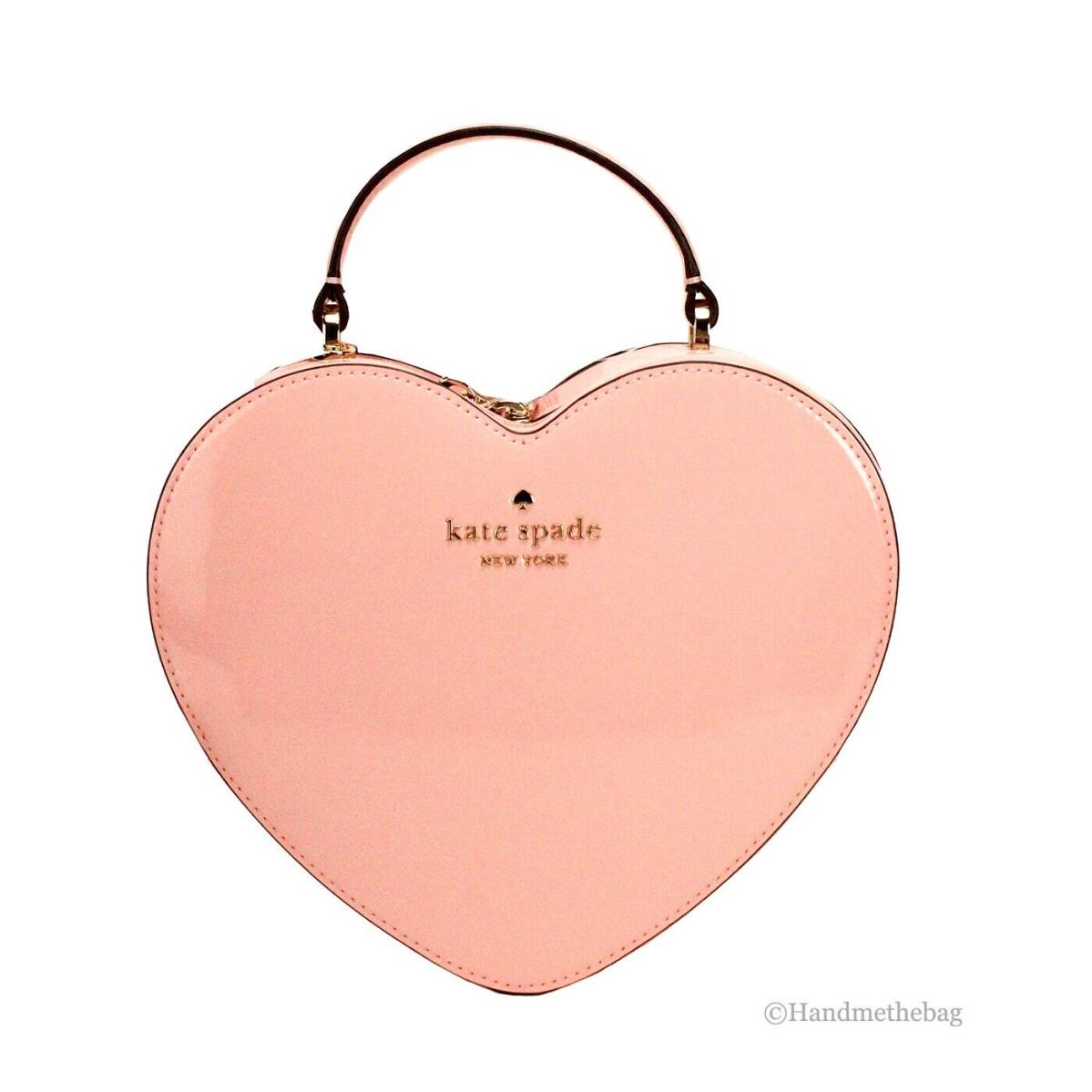 Kate Spade Love Shack Tea Rose Patent Leather Top Handle Heart Crossbody Bag