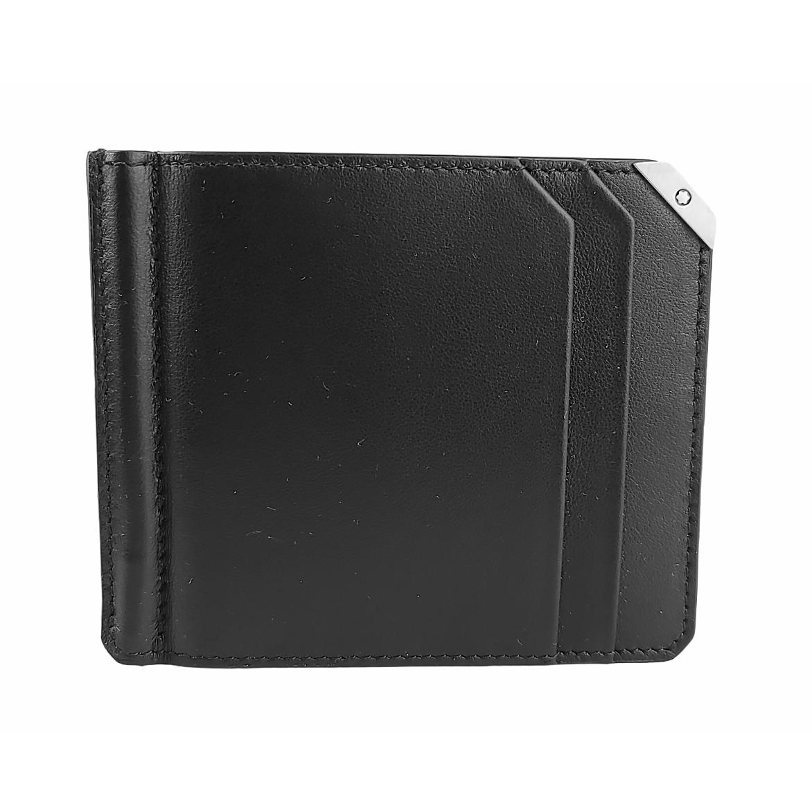 Montblanc Meisterstuck Urban Black Leather Wallet 6cc Money Clip 124092 Box