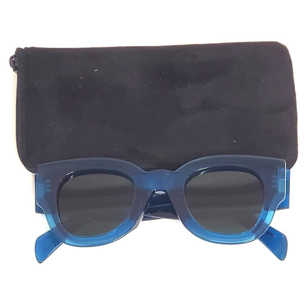 Celine Zoe Sunglasses Ladies Petrol Blue Crystal Sunglasses CL 41446/S MR8 QT