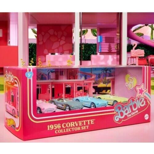 Barbie The Movie Corvette Hot Wheel 4-Pack Car Collector`s Item