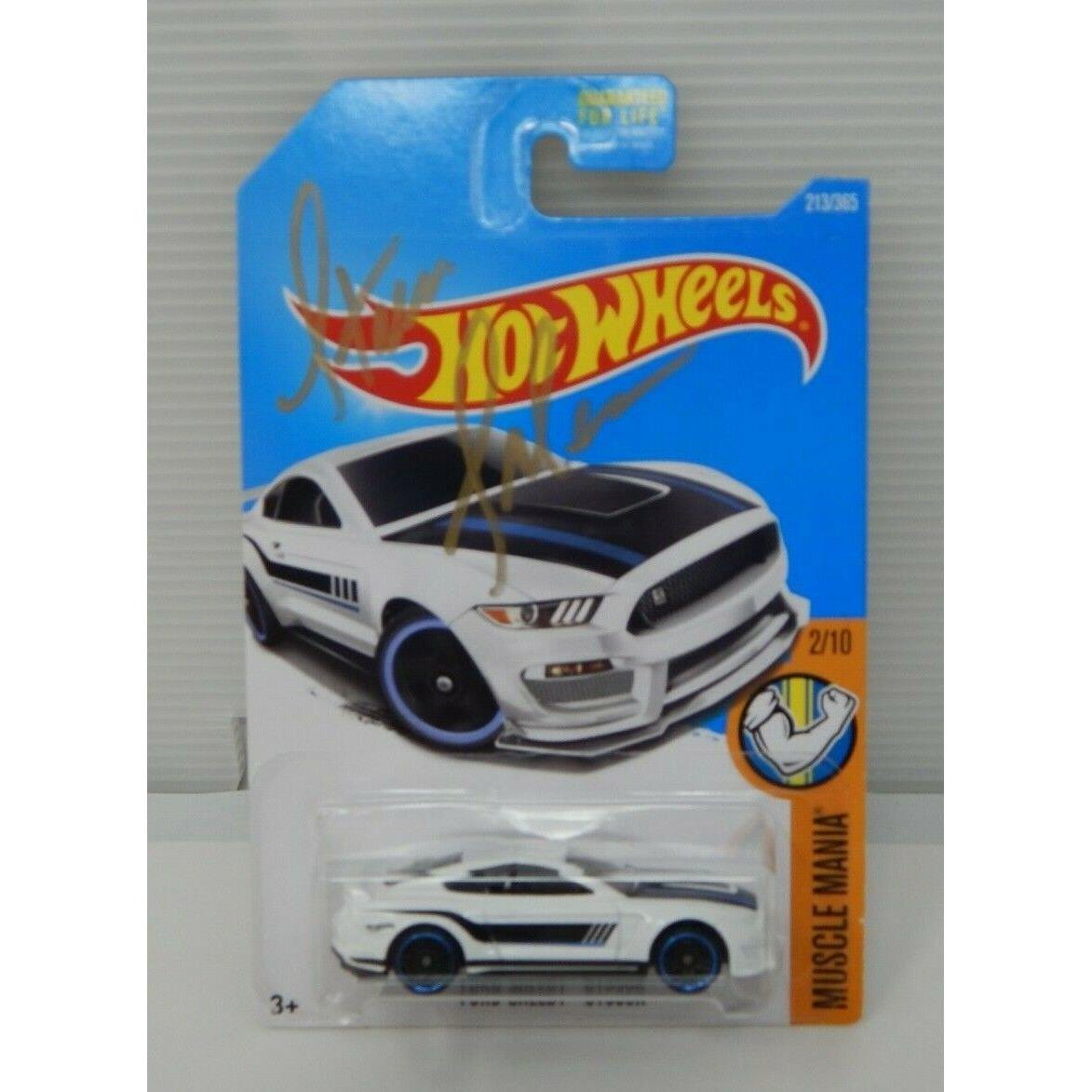 Hot Wheels Ford Shelby GT350R Muscle Mania White Signed by Steve Saleen