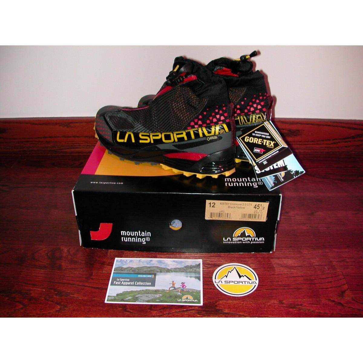 La Sportiva Crossover 2.0 Gtx Running Shoe For Men`s 12 - Euro 45.5 Black/yellow