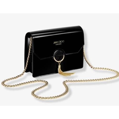 Jimmy Choo Parfums Crossbody Vinyl Small Bag Chain Gold Pouch Evening Bag