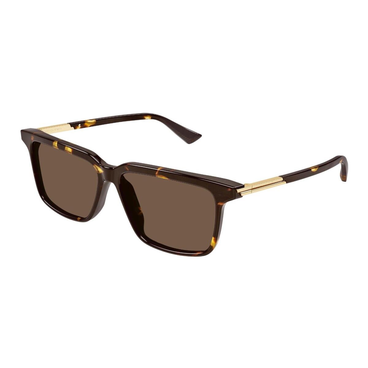 Bottega Veneta BV1261S Havana with Gold/brown 002 Sunglasses