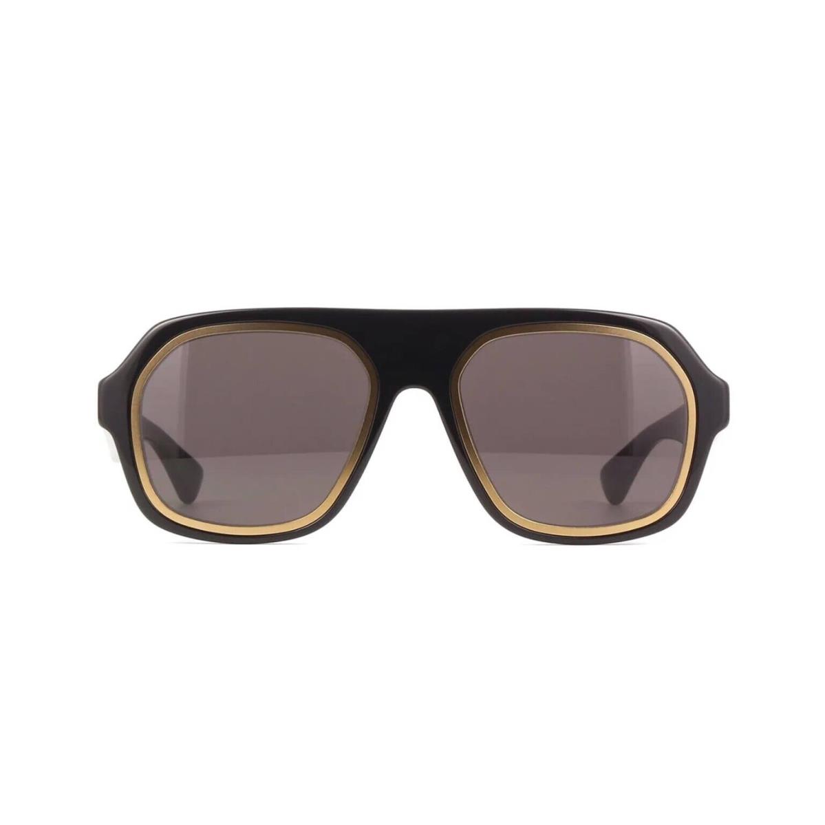 Bottega Veneta BV1217S Shiny Black with Gold/grey 001 Sunglasses