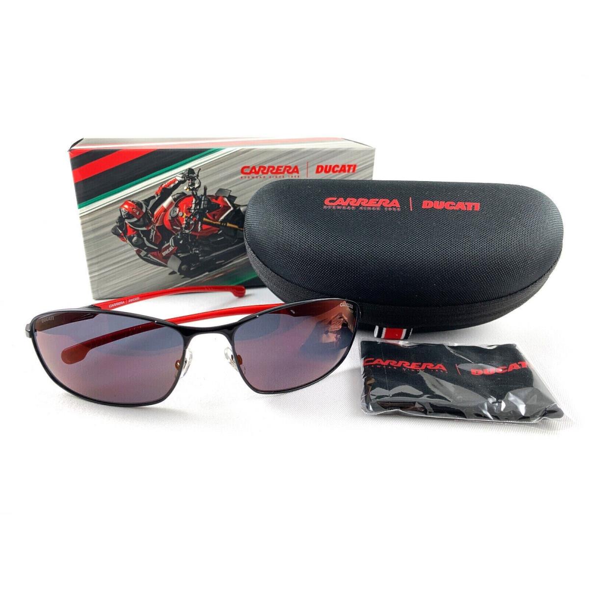 Carrera Ducati Sunglasses CARDUC006S Oit Black Red W/ Red Mirrored Lens 64MM