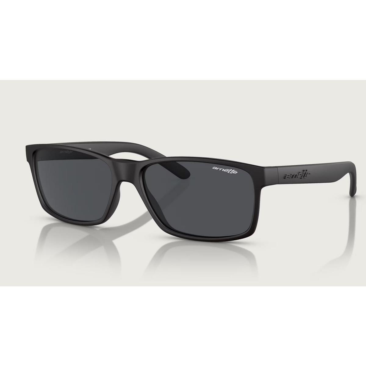 Arnette Slickster AN4185 Men`s Sunglasses 447/87 Black Rubber Gray 58 mm