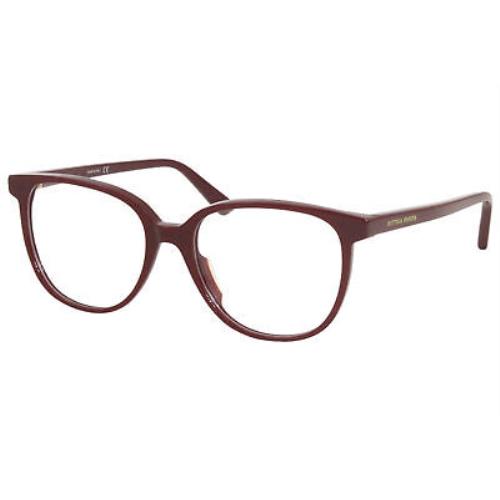 Bottega Veneta Minimalist BV1023O 003 Eyeglasses Women`s Burgundy Optical Frame