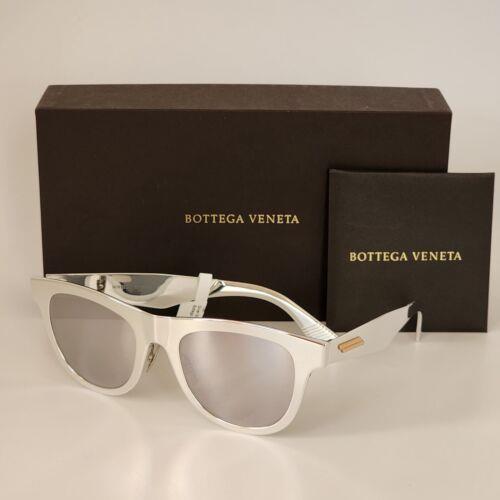 Bottega Veneta BV1052S 002 Silver/silver Mirror Lens Sunglasses Rare Find