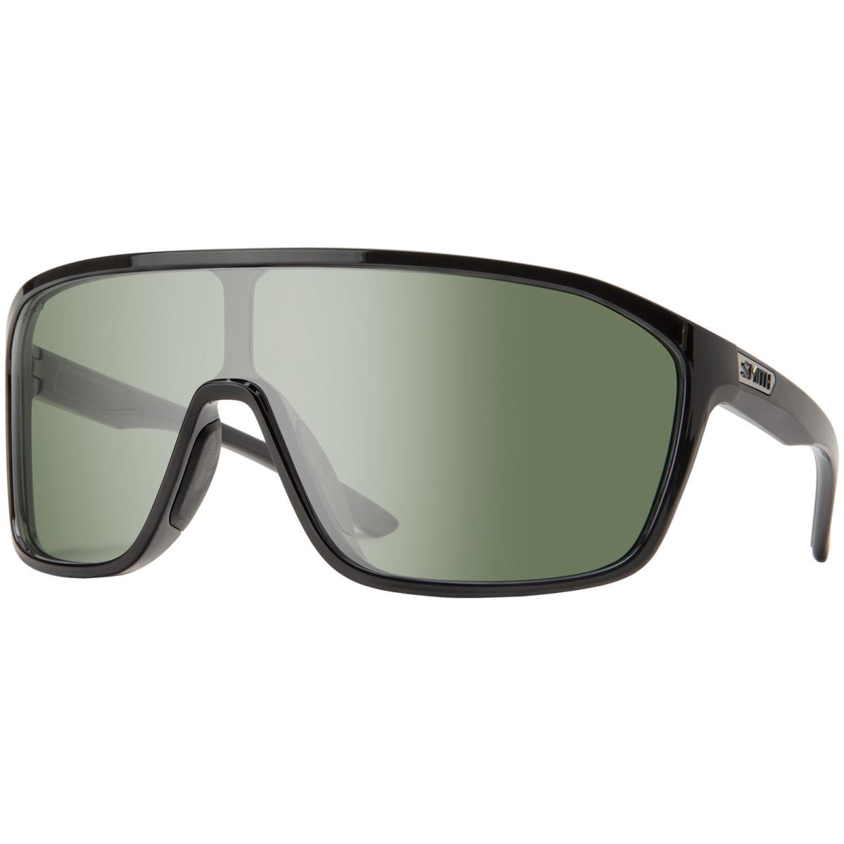 Smith Optics Boomtown Polarized Chromapop Shield Sunglasses - 204932 - Taiwan Black/Gray Green (80799L7)