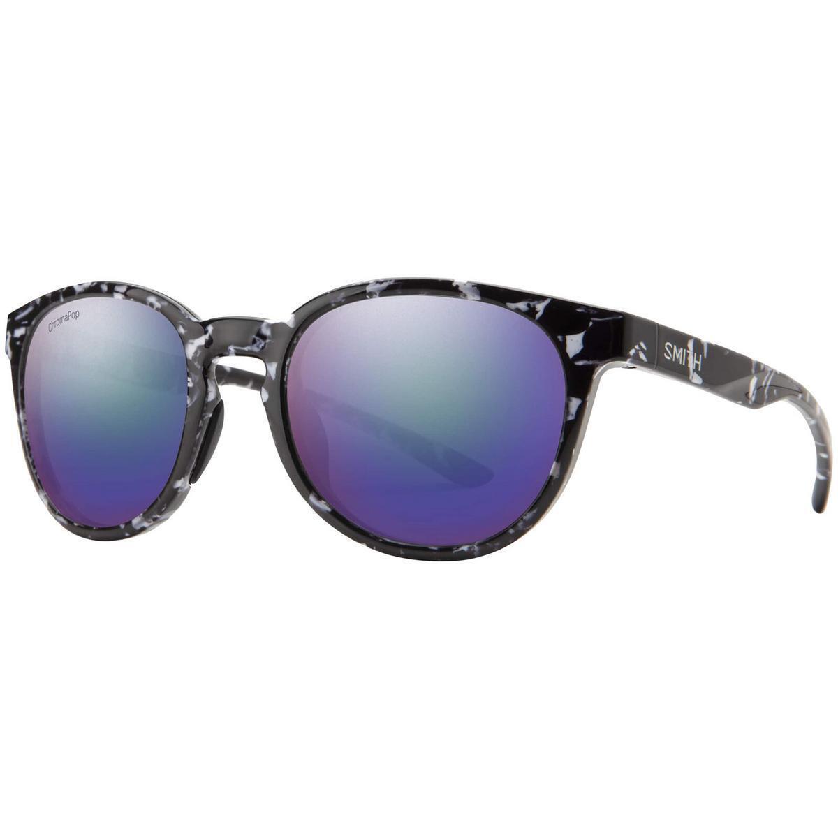 Smith Eastbank Sunglasses Black Marble Chromapop Polarized Violet Mirror