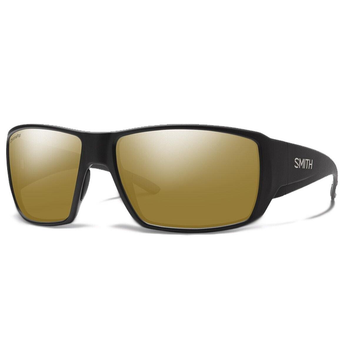 Smith Guides Choice Sunglasses Matte Black Polarized Bronze Mirror Glass Lenses