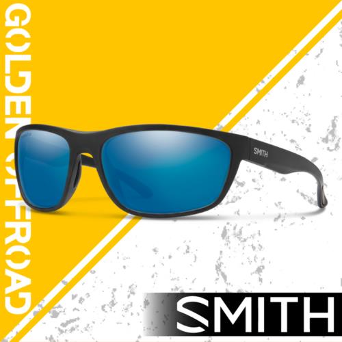 Smith Optics Redding Matte Black + Chromapop Glass Polarized Blue Mirror Lens