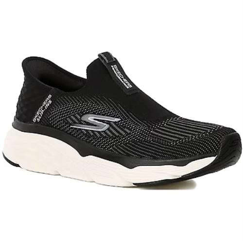 Skechers Men`s 220389 Max Cushioning Advantageous Slip-ins Black White Shoes - Black, White