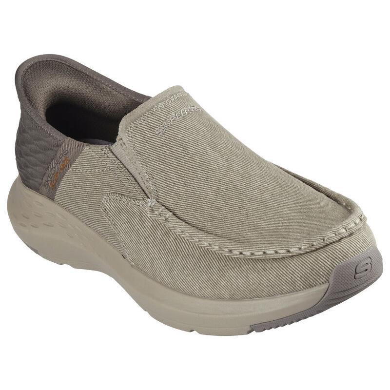 Mens Skechers Slip-ins : Parson - Dewitt Taupe Canvas Shoes