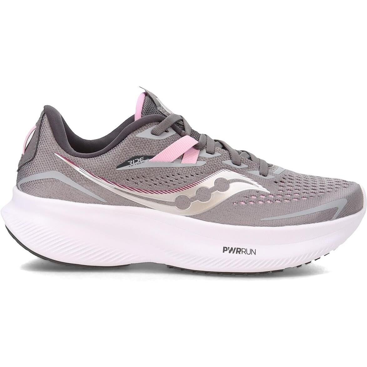 Saucony Women`s Ride 15 Shoes Running/athletic Grey Size 8