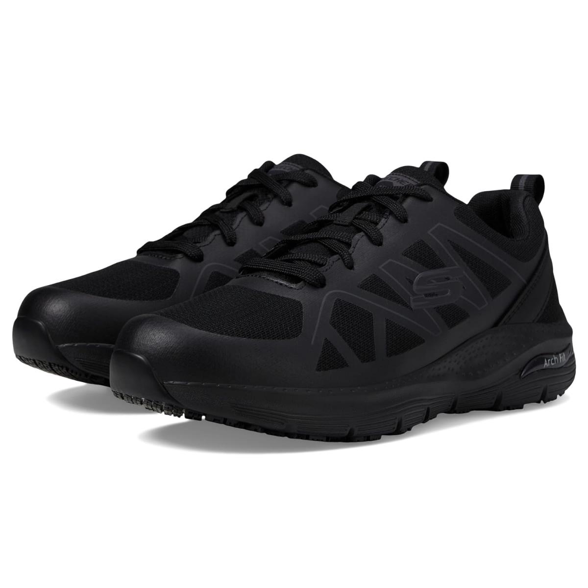Man`s Sneakers Athletic Shoes Skechers Work Arch Fit SR - Axtell Black
