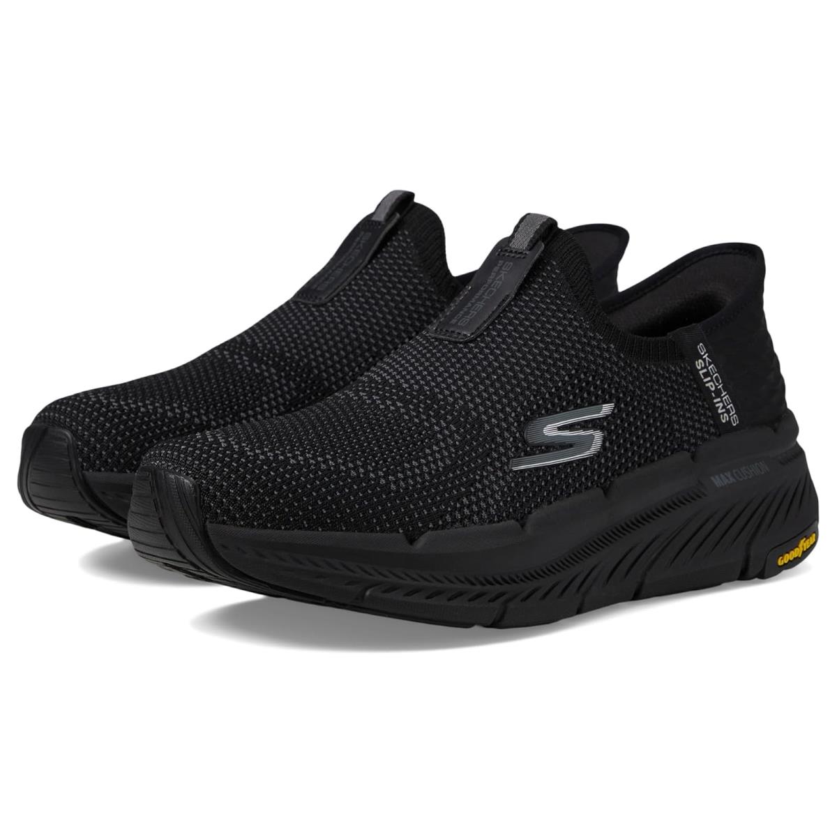 Man`s Shoes Skechers Hands Free Slip-ins - Max Cushion Premier 2.0 - Black/Black