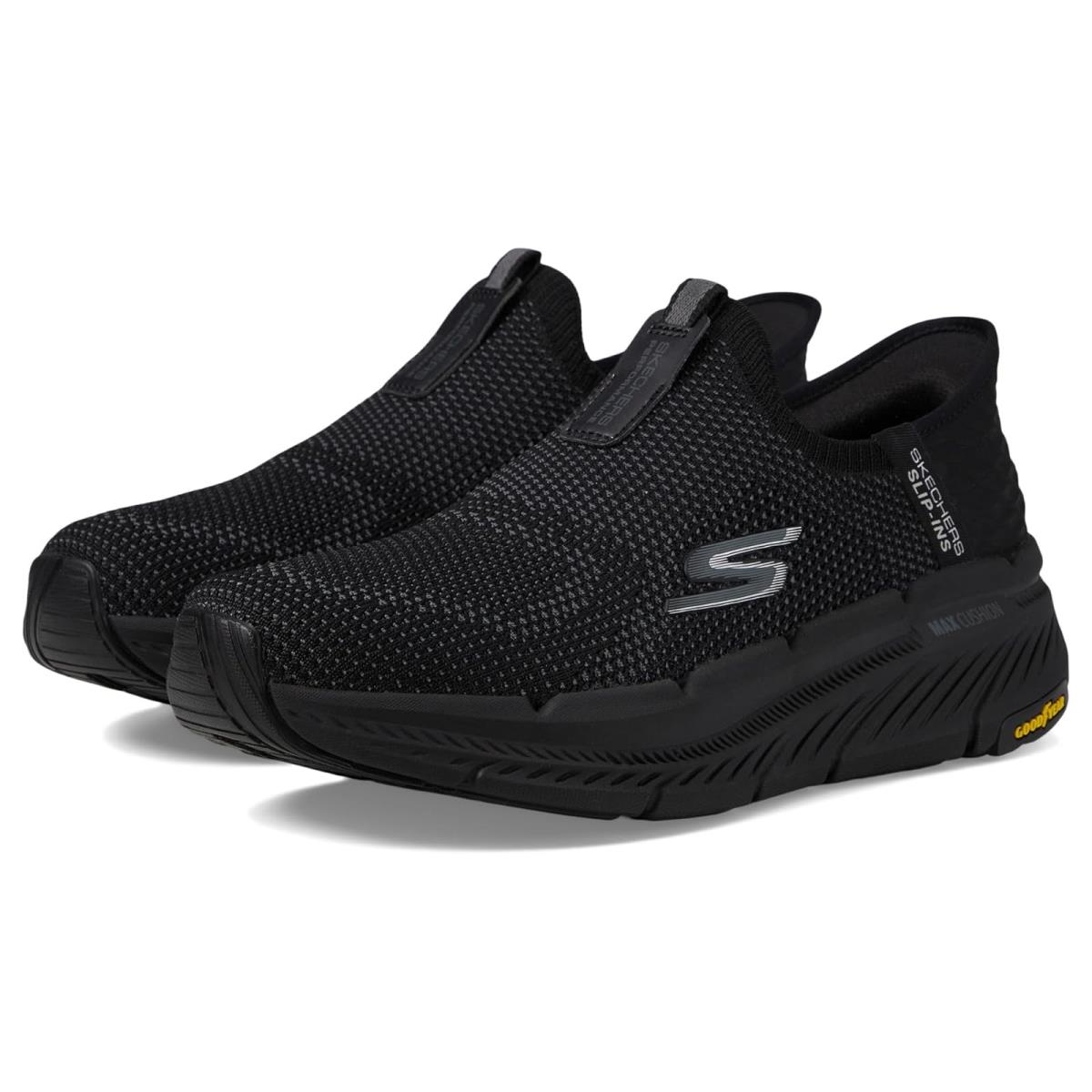 Man`s Shoes Skechers Hands Free Slip-ins - Max Cushion Premier 2.0 Black/Black