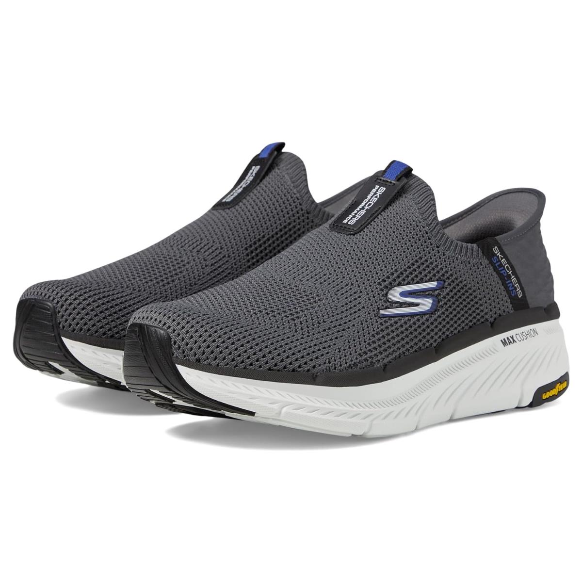 Man`s Shoes Skechers Hands Free Slip-ins - Max Cushion Premier 2.0 Charcoal/Black