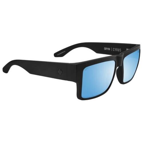 Spy Optic Cyrus Sunglasses - Matte Black / Happy Boost Polar Ice Blue Mirror