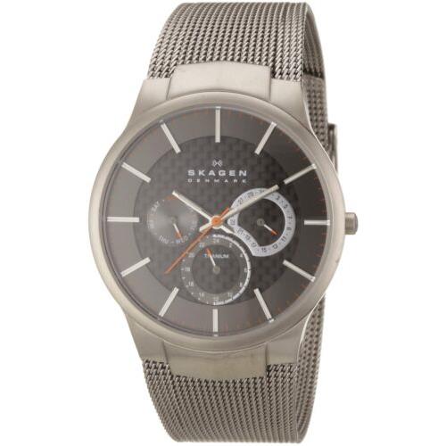 Skagen Men`s 809XLTTM Carbon Fiber Dial Titanium Watch