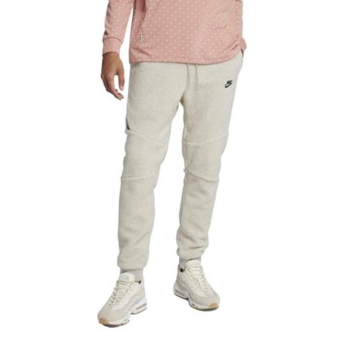 Nike Sportswear Men`s Tech Icon Sherpa Joggers Pants Cream AQ2769-072