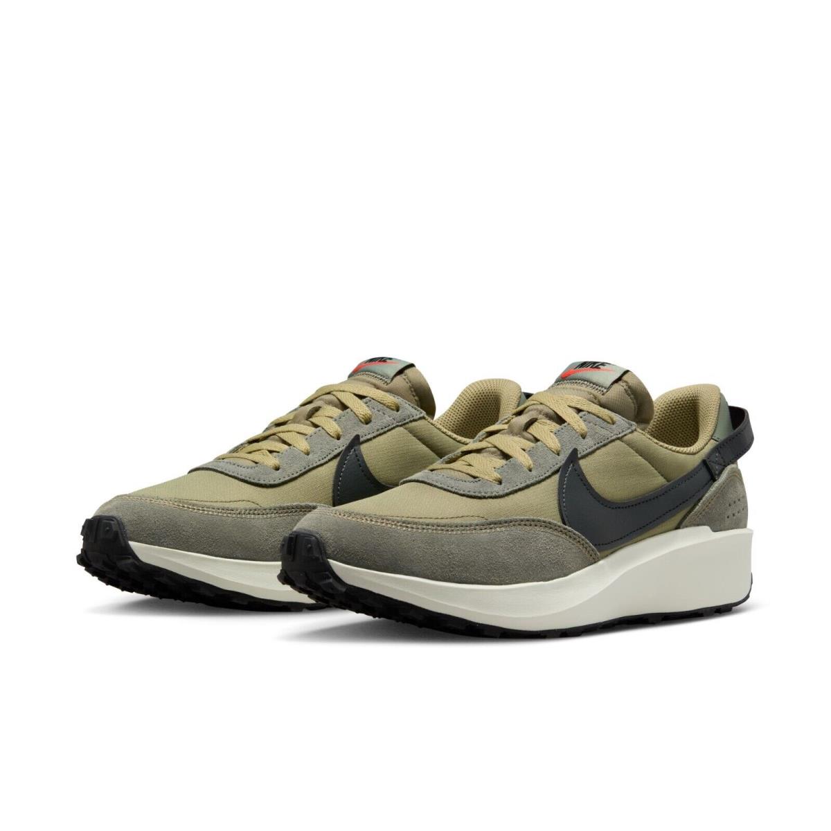 Nike Waffle Debut SE Men`s Olive Smoke FJ4196-200 Running Sneakers Shoes