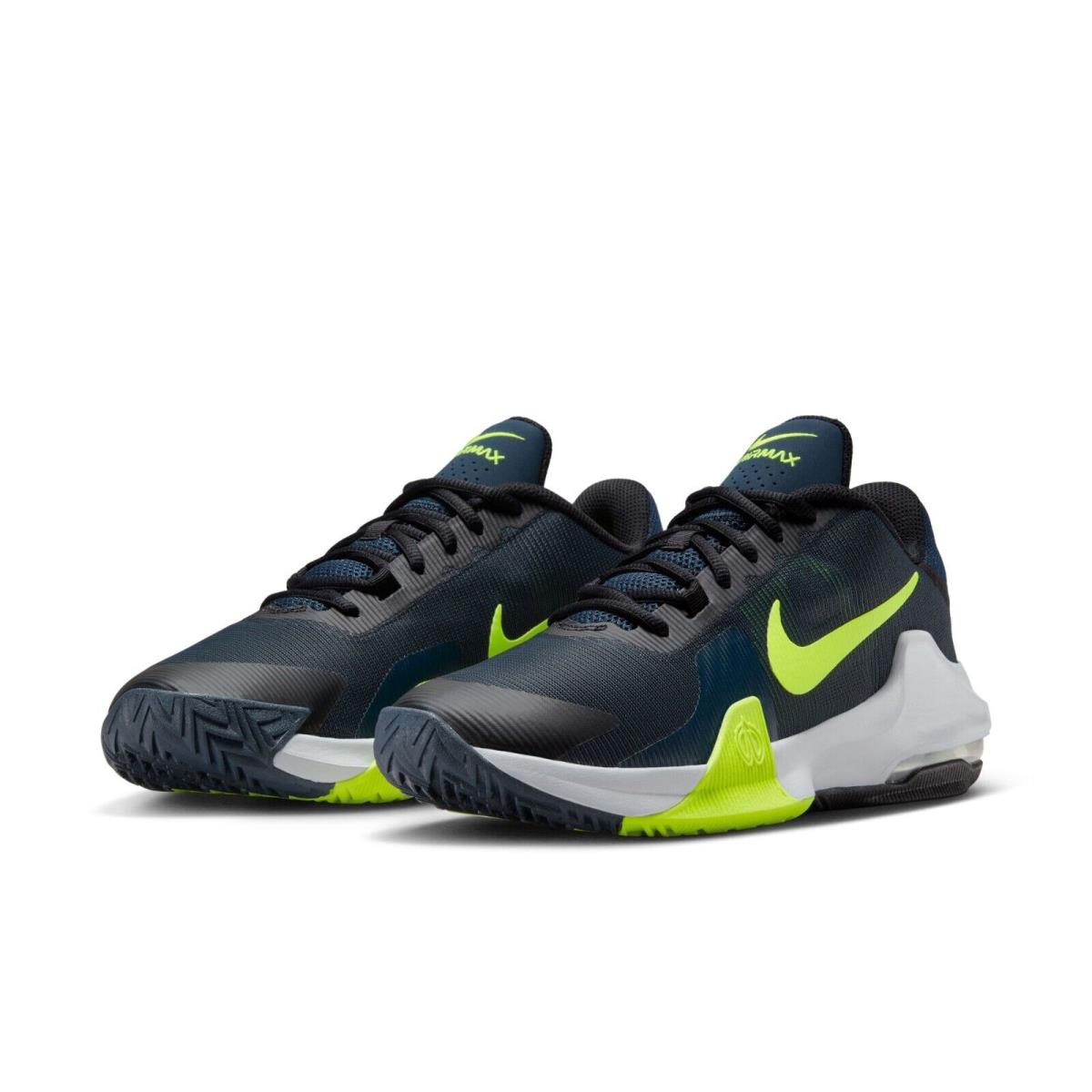 Nike Max Impact 4 Men`s Volt Armory Navy DM1124-006 Athletic Sneakers Shoes
