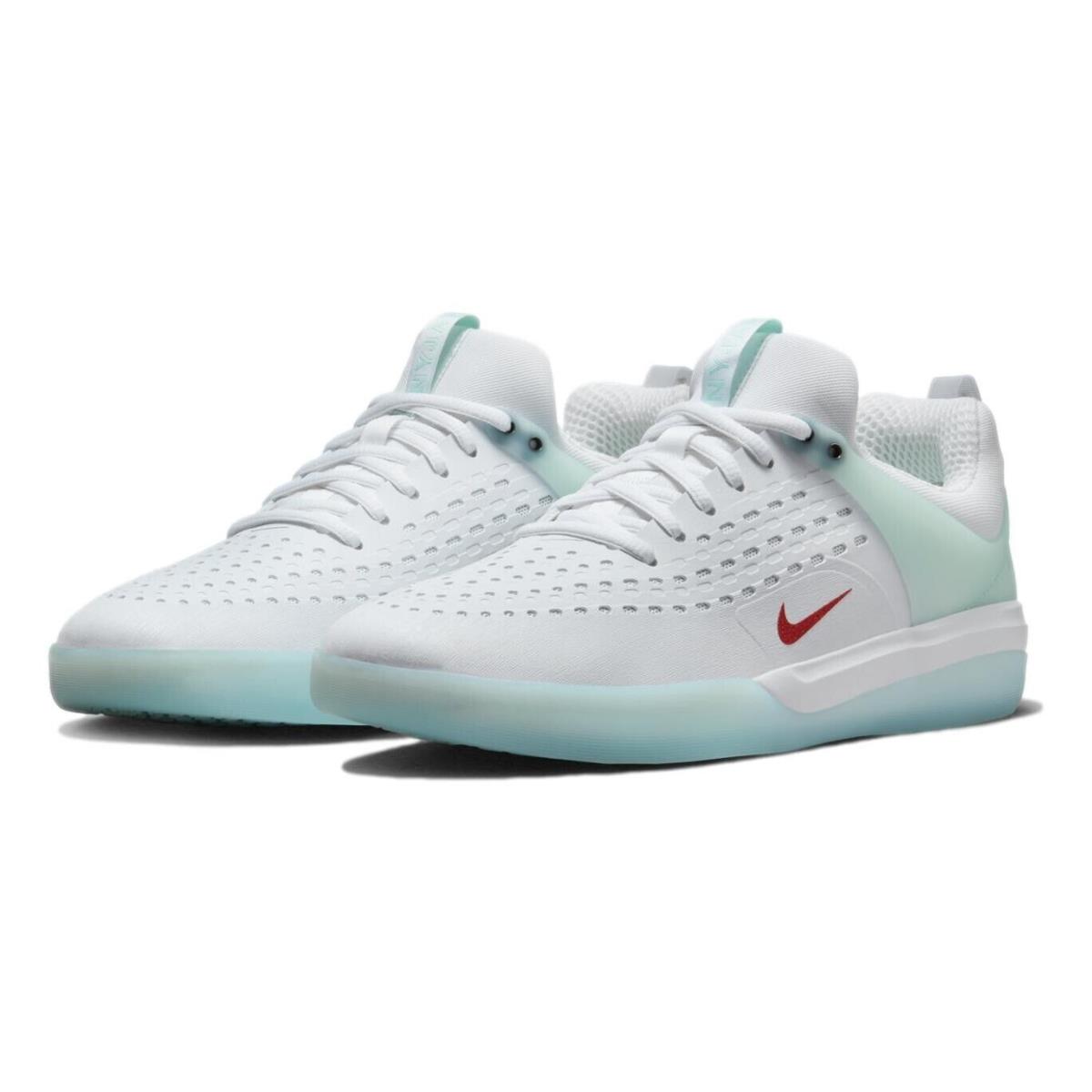 Men`s Nike SB Zoom Nyjah 3 `skylight` Skate Shoes Sneakers DV7896-400 - Skylight/University Red